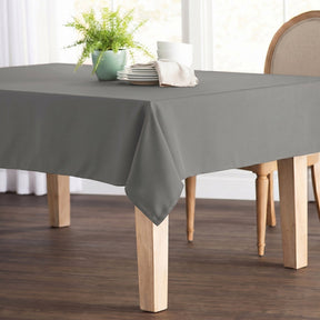 Polyester Poplin Rectangular Table Cloth Covers (60 Inch) Grey Image 1
