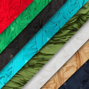 Striped Ruffle Chiffon Embroidery Fabric Group