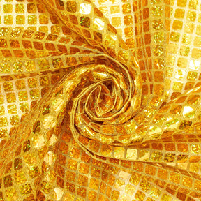 Hologram Square Sequins Fabric SV573893 Gold 1