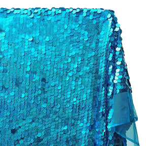 Paillette Circle Sequins On Mesh Fabric SV582258 Holographic Turquoise Image A1