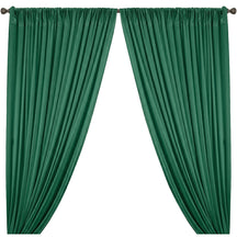 Yorkshire Natural Linen Rod Pocket Curtains Hunter Green Image 1