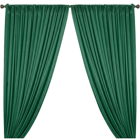 Yorkshire Natural Linen Rod Pocket Curtains Hunter Green Image 1