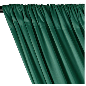 Polyester Interlock Knit Lining Rod Pocket Curtains Hunter Green Image  2