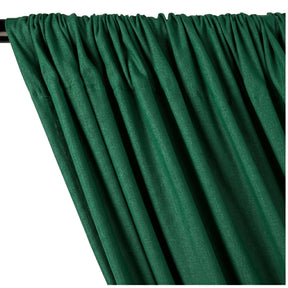 Yorkshire Natural Linen Rod Pocket Curtains Hunter Green Image 2