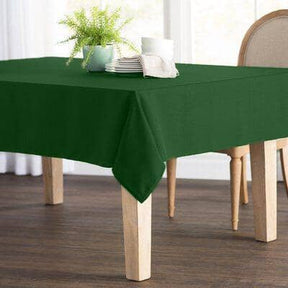 Polyester Poplin Rectangular Table Cloth Covers (60 Inch) Hunter Green Image 1