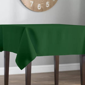 Polyester Poplin Rectangular Table Cloth Covers (60 Inch) Hunter Green Image 2