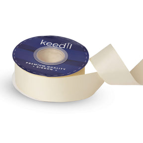 Keedil Solid 1 5 Inch Grosgrain Ribbon Ivory A1