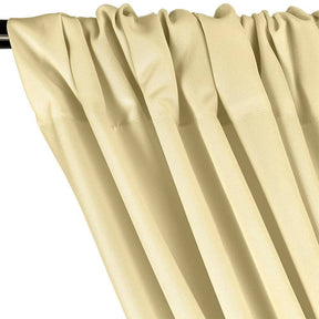 Polyester Poplin Rod Pocket Curtains (60 Inch) Ivory Image 2