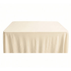 Rayon Challis Rectangular Table Cloth Covers Ivory Image 1