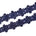 Daisy Flower Corded Sequin Embroidery On 1 & 1/2 Inch Scalloped Mesh Lace Trim SV582504-HP Navy Blue Image A4