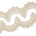Swirly Flower Corded Sequin Embroidery On 3 & 1/2 Inch Scalloped Mesh Lace Trim SV582864 Champagne Image A4