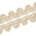 Leafy Floral Corded Sequin Embroidery On 4 Inch Scalloped Mesh Lace Trim SV582525 Champagne Image A4