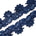Leafy Floral Corded Sequin Embroidery On 4 Inch Scalloped Mesh Lace Trim SV582524 Navy Blue Image A4