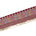 2 5 Inch Triangle Geometric Sequined Metallic Corded Embroidered Trim SV580404 Burgundy A2