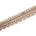 2 Inch Regal Gold Metallic Sequined Cording On Plain Woven Trim SV580403 Cream A2