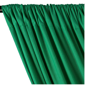 Yorkshire Natural Linen Rod Pocket Curtains Kelly Green Image 2