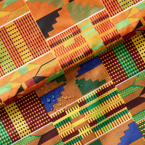 Ottertex® Printed Nylon Ripstop - Kente - Waterproof (PU Coated) & Water Repellent (DWR) - 70D, 2.2 oz Fabric Kente Print Group Image