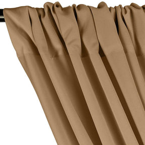 Polyester Poplin Rod Pocket Curtains (60 Inch) Khaki Image 2
