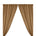 Polyester Poplin Rod Pocket Curtains (60 Inch) Khaki Image 1