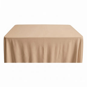 Rayon Challis Rectangular Table Cloth Covers Khaki Image 1
