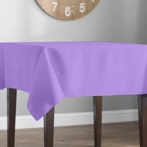 Polyester Poplin Rectangular Table Cloth Covers (60 Inch) Lavender Image 2