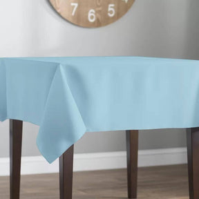 Polyester Poplin Rectangular Table Cloth Covers (60 Inch) Light Blue Image 2