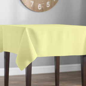 Polyester Poplin Rectangular Table Cloth Covers (60 Inch) Yellow Image 2