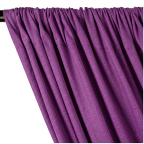Yorkshire Natural Linen Rod Pocket Curtains Lilac Image 2