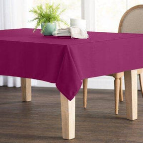 Polyester Poplin Rectangular Table Cloth Covers (60 Inch) Magenta Image 1