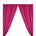 Polyester Poplin Rod Pocket Curtains (60 Inch) Magenta Image 1