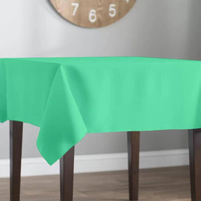 Polyester Poplin Rectangular Table Cloth Covers (60 Inch) Mint Image 2