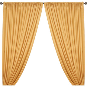 Polyester Poplin Rod Pocket Curtains (60 Inch) Mist Gold Image 1