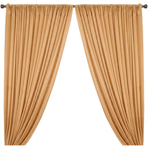 Yorkshire Natural Linen Rod Pocket Curtains Mist Gold Image 1