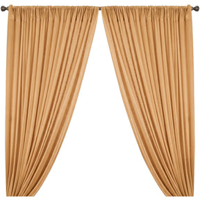 Yorkshire Natural Linen Rod Pocket Curtains Mist Gold Image 1