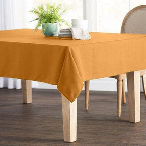 Polyester Poplin Rectangular Table Cloth Covers (60 Inch) Mist Gold Image 1