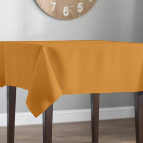 Polyester Poplin Rectangular Table Cloth Covers (60 Inch) Mist Gold Image 2