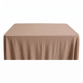 Rayon Challis Rectangular Table Cloth Covers Mocha Image 1