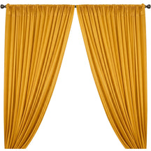 Yorkshire Natural Linen Rod Pocket Curtains Mustard Image 1