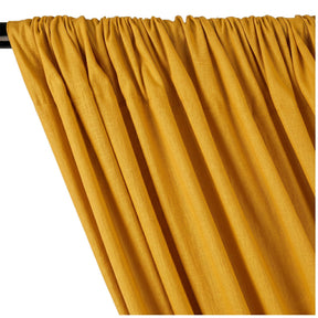 Yorkshire Natural Linen Rod Pocket Curtains Mustard Image 2