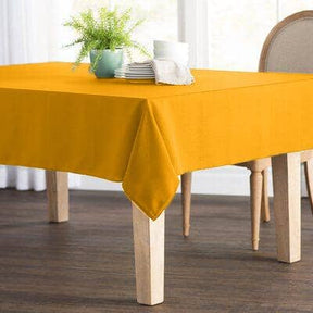 Polyester Poplin Rectangular Table Cloth Covers (60 Inch) Mustard Image 1