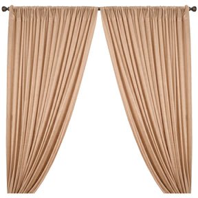 Yorkshire Natural Linen Rod Pocket Curtains Natural Image 1