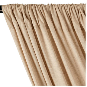 Yorkshire Natural Linen Rod Pocket Curtains Natural Image 2