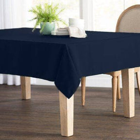 Polyester Poplin Rectangular Table Cloth Covers (60 Inch) Dark Navy Image 1