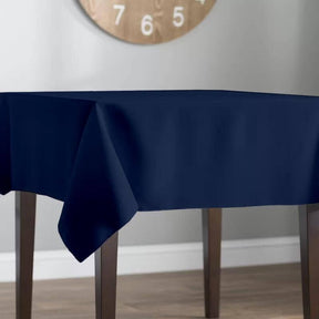 Polyester Poplin Rectangular Table Cloth Covers (60 Inch) Dark Navy Image 2