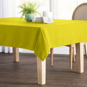 Polyester Poplin Rectangular Table Cloth Covers (60 Inch) Neon Yellow Image 1