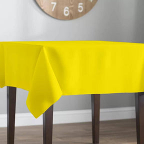 Polyester Poplin Rectangular Table Cloth Covers (60 Inch) Neon Yellow Image 2