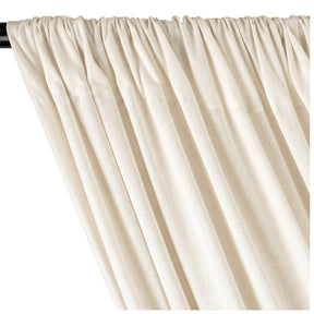 Yorkshire Natural Linen Rod Pocket Curtains Off White Image 2