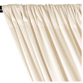 Polyester Interlock Knit Lining Rod Pocket Curtains Off White Image  2