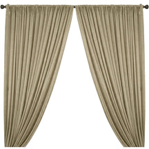 Yorkshire Natural Linen Rod Pocket Curtains Olive Image 1