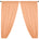 Polyester Poplin Rod Pocket Curtains (60 Inch) Peach Image 1